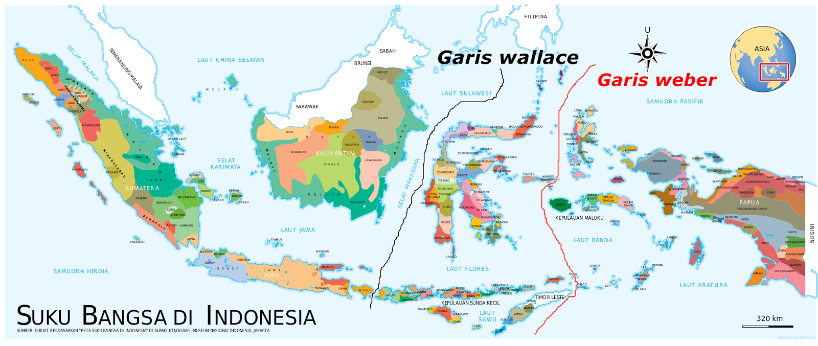 Pembagian Persebaran Fauna di Indonesia