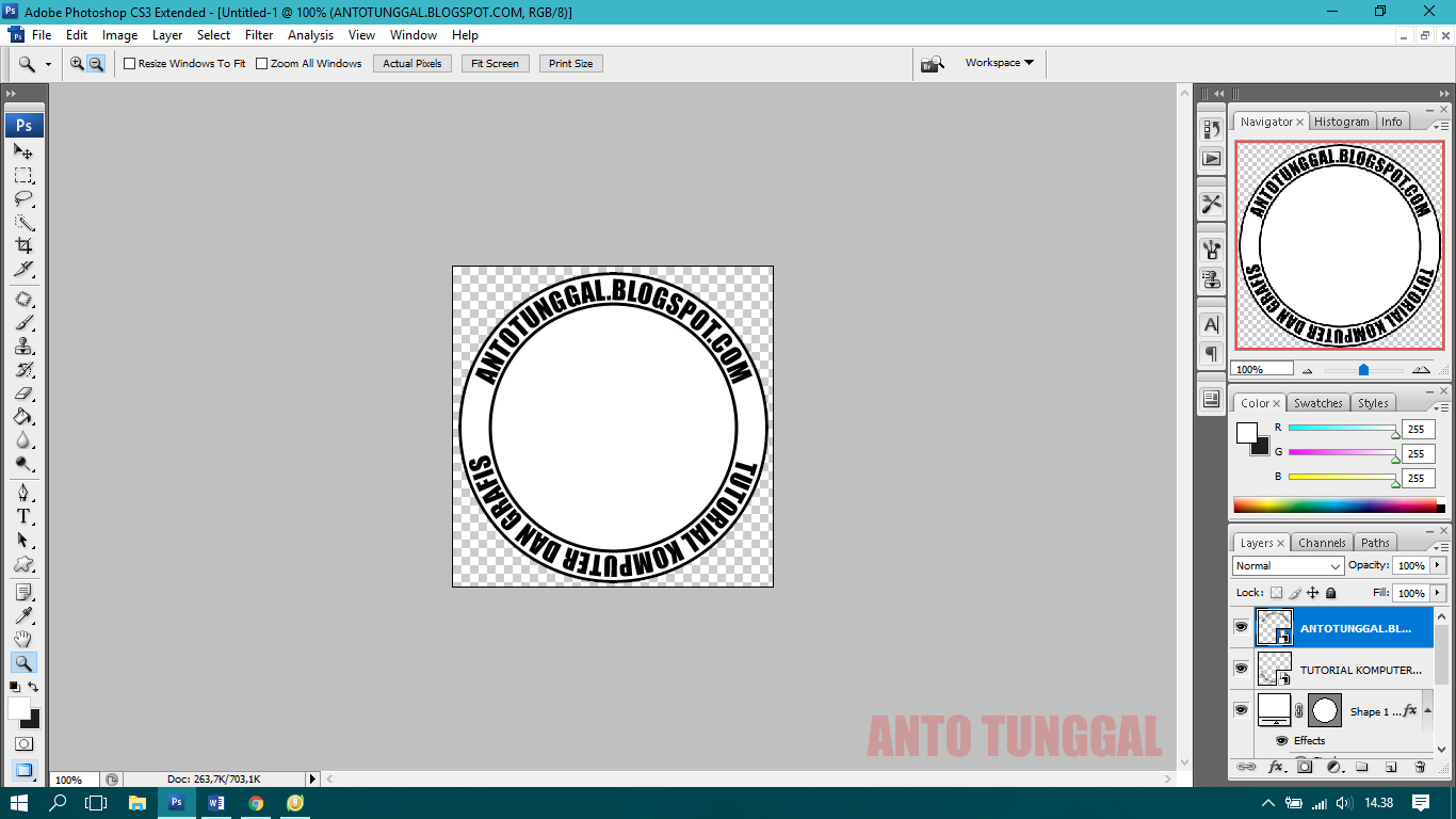 Cara Membuat Stempel Lingkaran dengan Photoshop