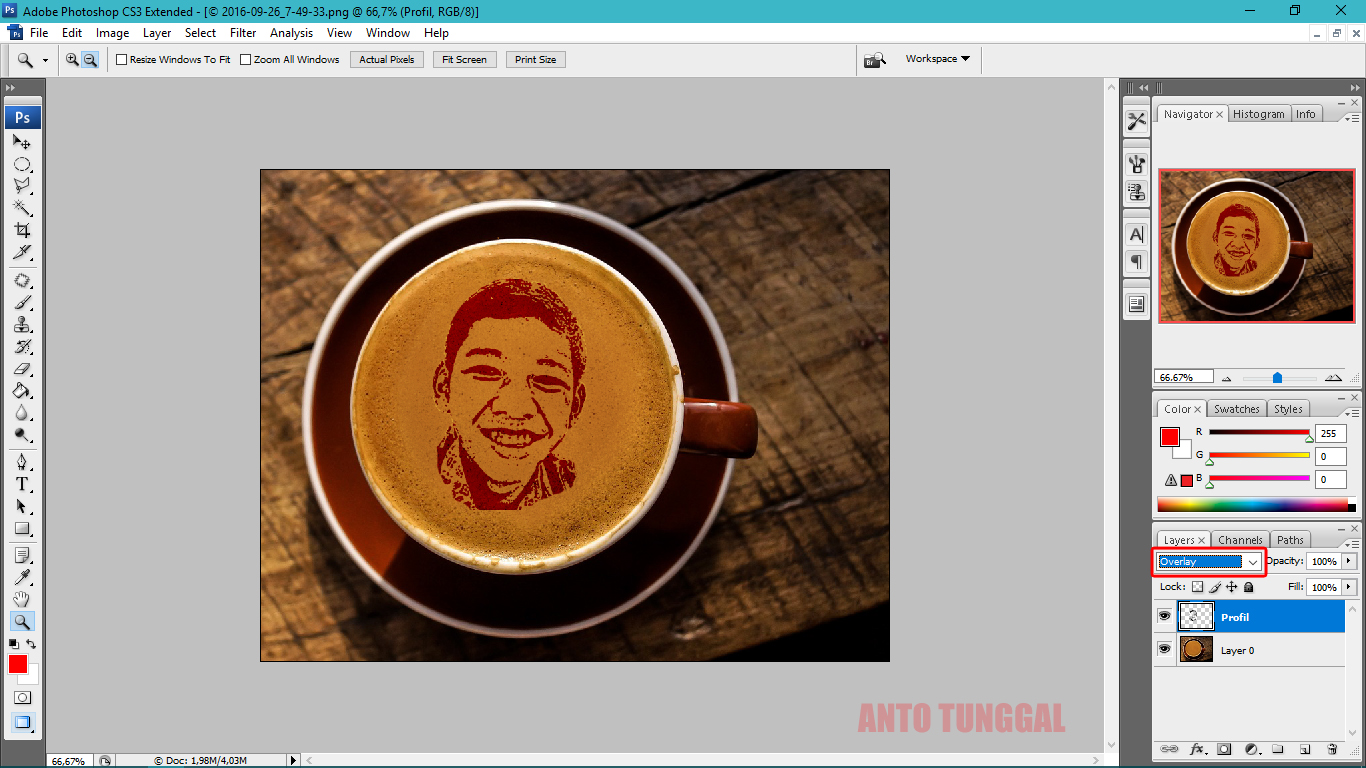 Cara Membuat Latte Art atau Foto pada Kopi dengan Photoshop