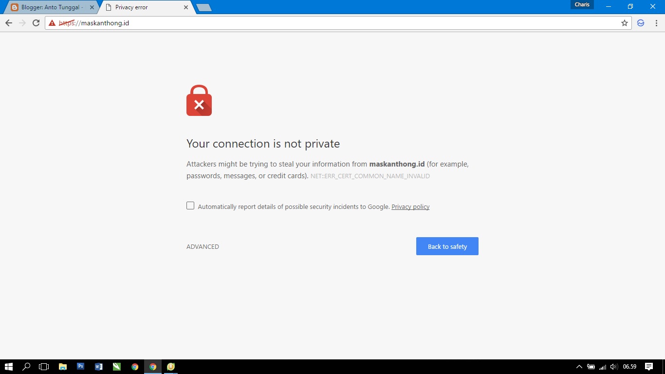 Cara Mengatasi Your Connection is Not Private pada Google Chrome