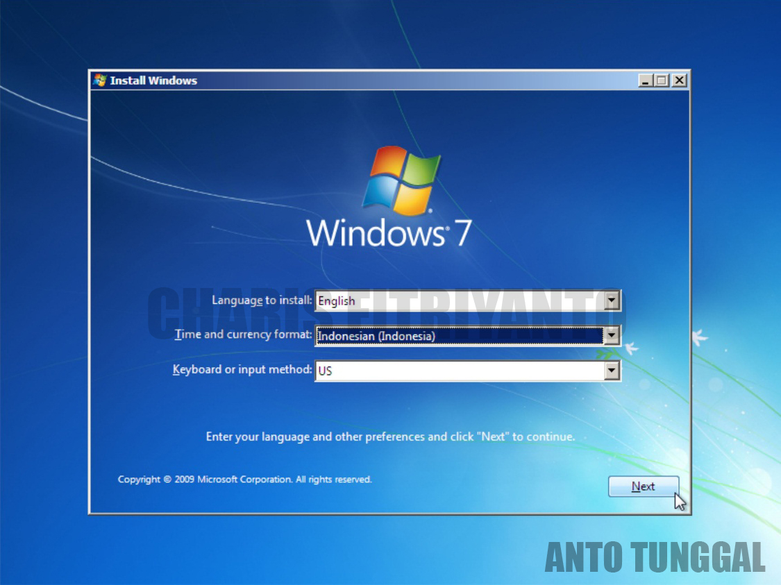 Cara Menginstall Windows 7 Lengkap dengan Gambar