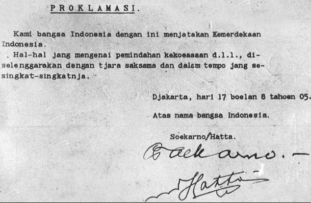 Sejarah Perumusan Teks Proklamasi Kemerdekaan Indonesia