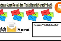 Perbedaan Surat Resmi dan Tidak Resmi Bahasa Indonesia Beserta Contoh