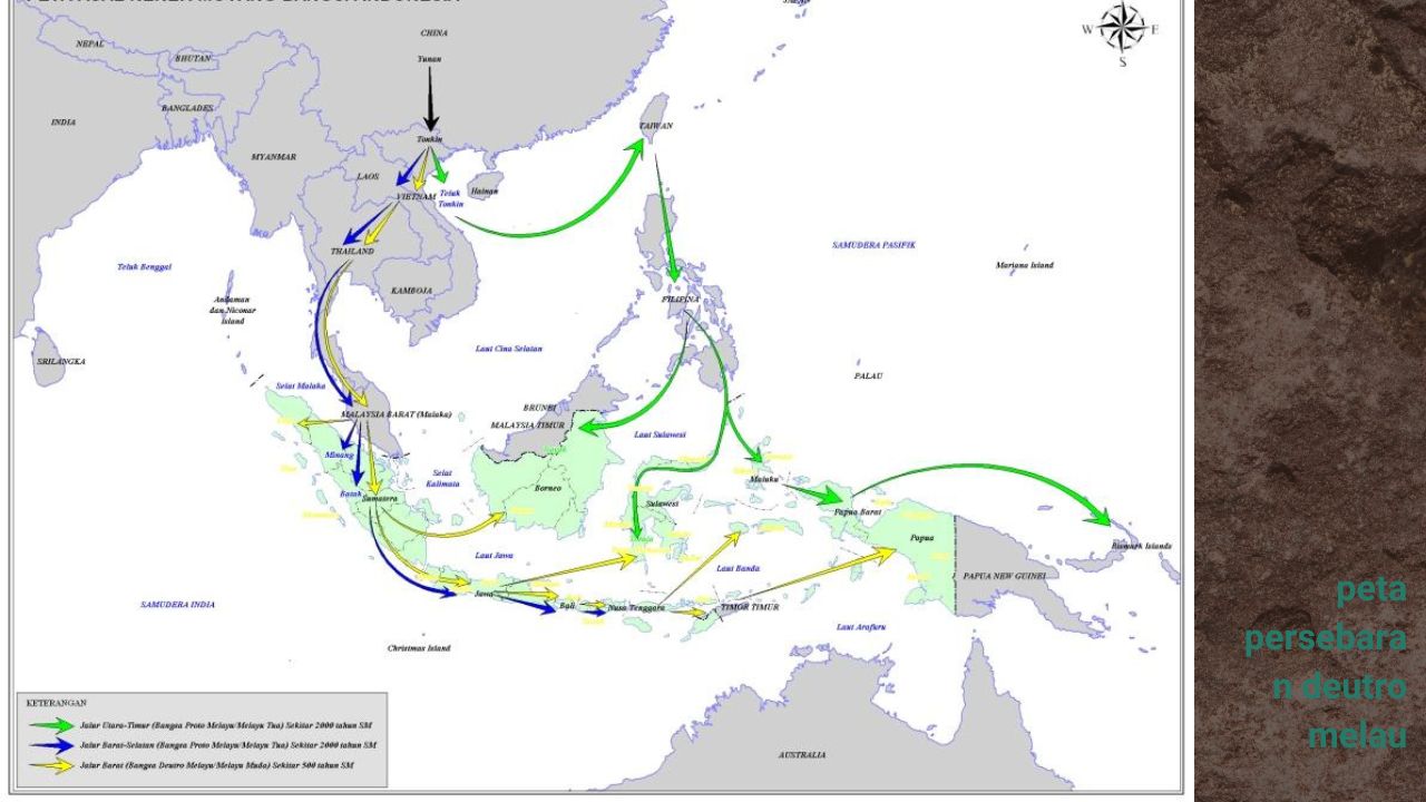 peta persebaran deutro melayu di Indonesia
